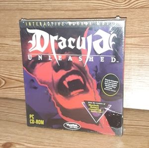 NEW 1993 Dracula Unleashed Interactive Horror Movie Big Box PC Game w/ Flaws